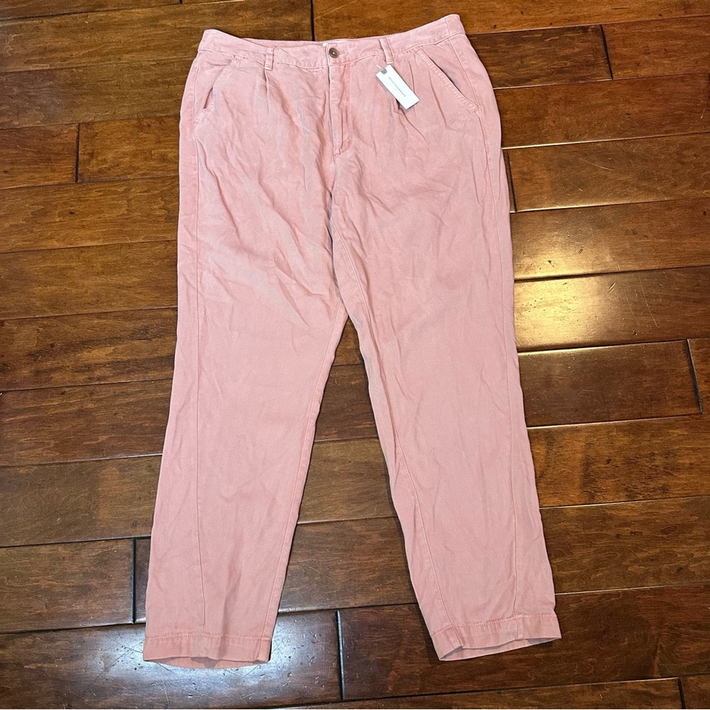 NWT Anthropologie Stretch-Waist Comfortable Pink Casual Pants